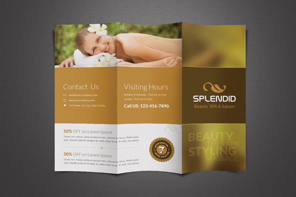 Trifold Brochure Mockup cover image.