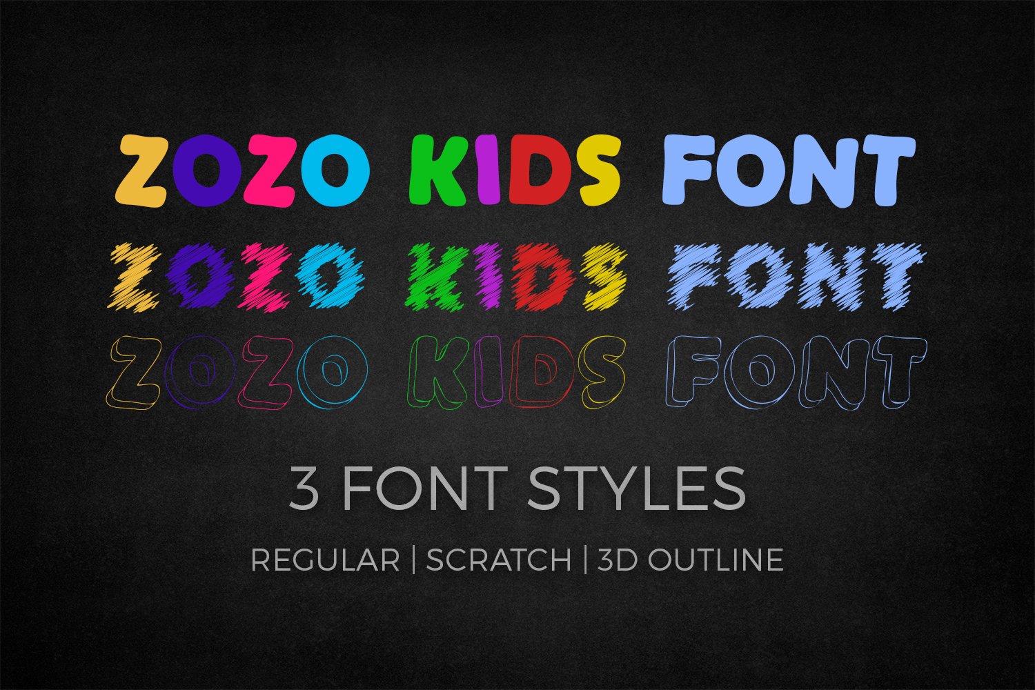 ZoZo Kids Font cover image.