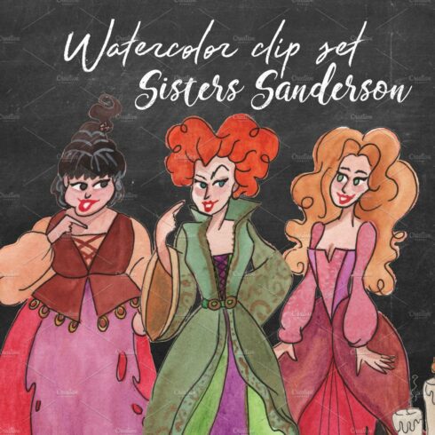Watercolor witches Hocuspocus! cover image.