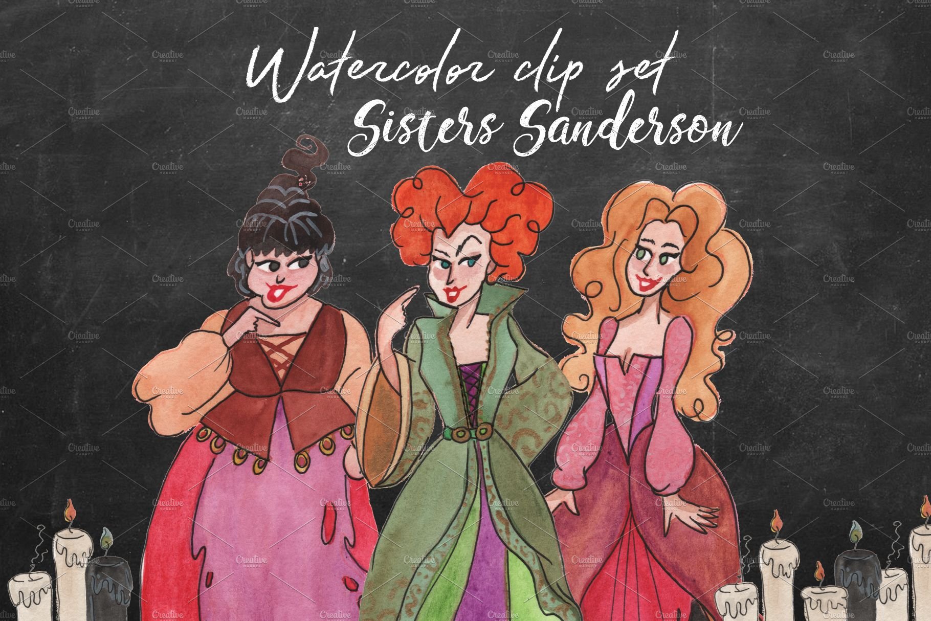 Watercolor witches Hocuspocus! cover image.
