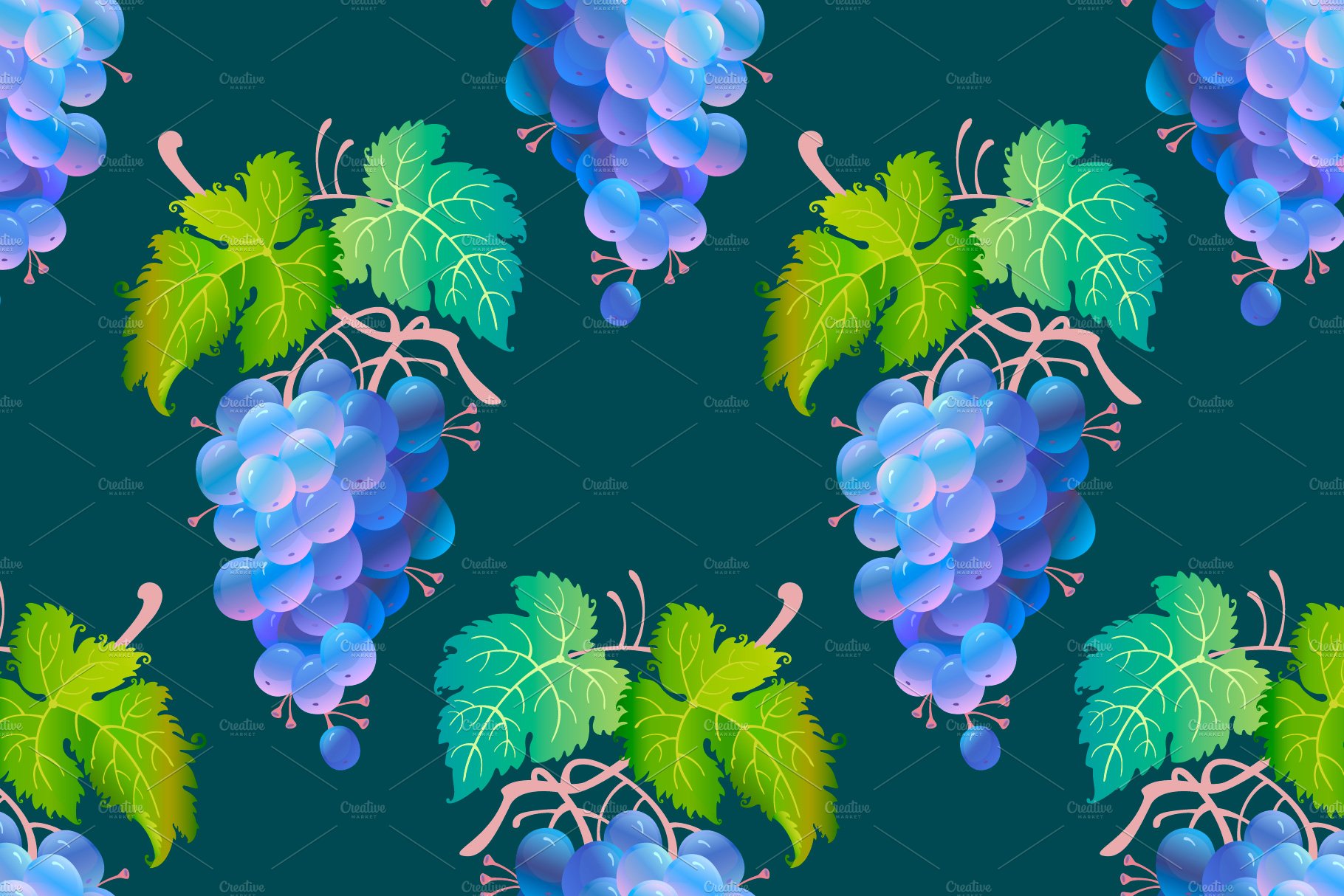Grapes. Art and pattern preview image.