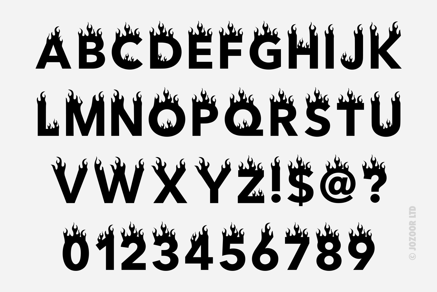 Fire Font preview image.