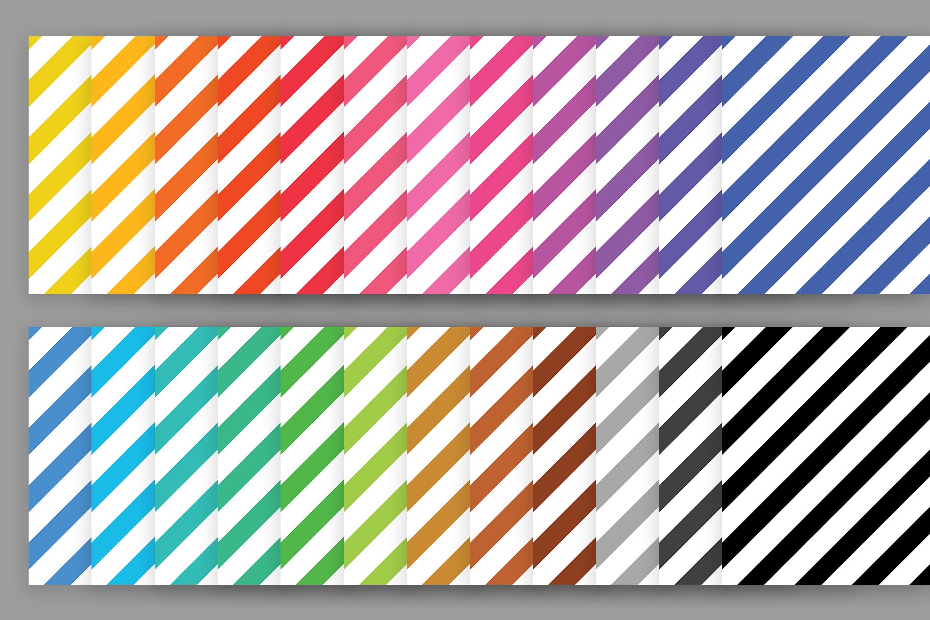 Rainbow Seamless Stripes Patterns preview image.