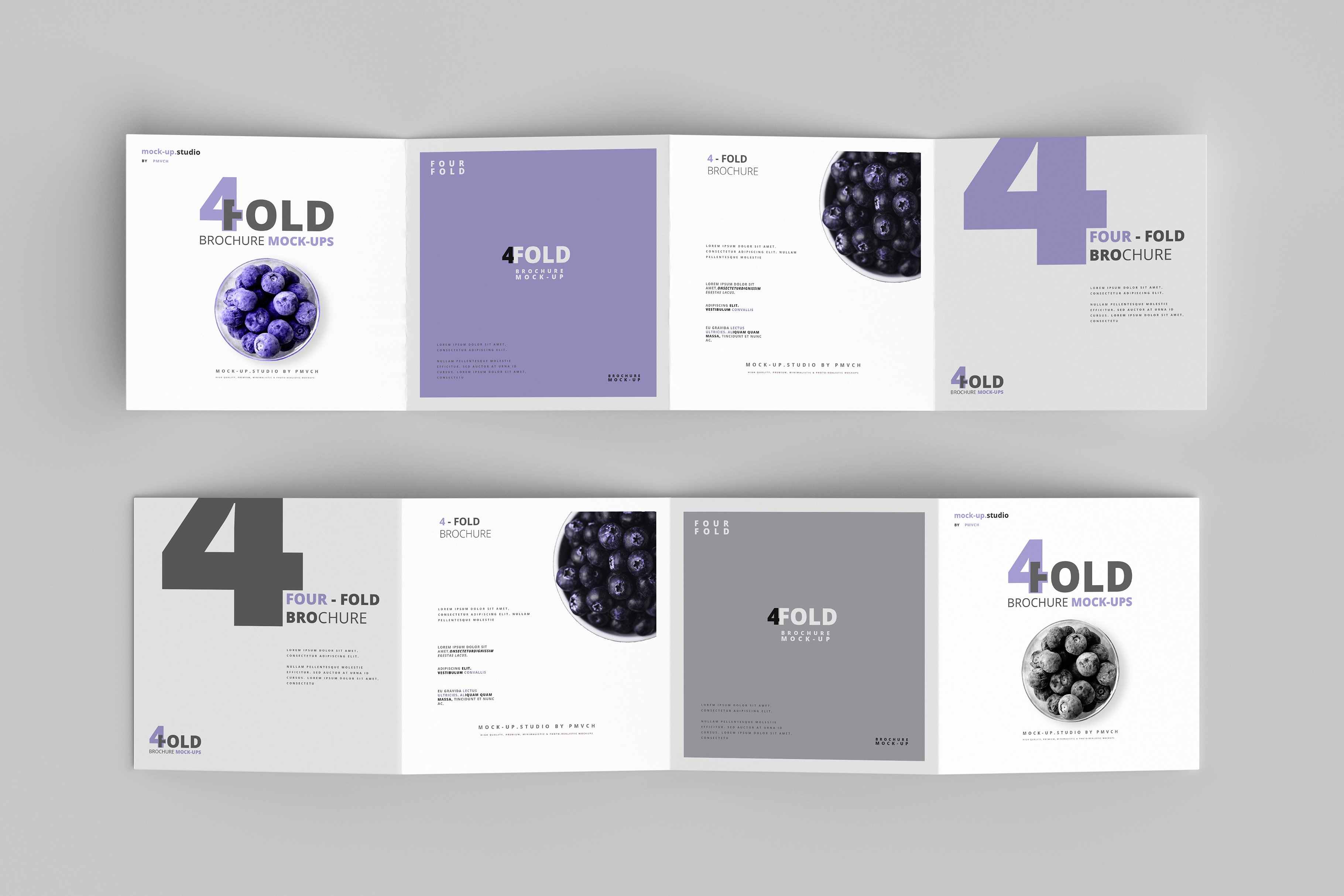 Square Brochure Mockups - Four Fold preview image.