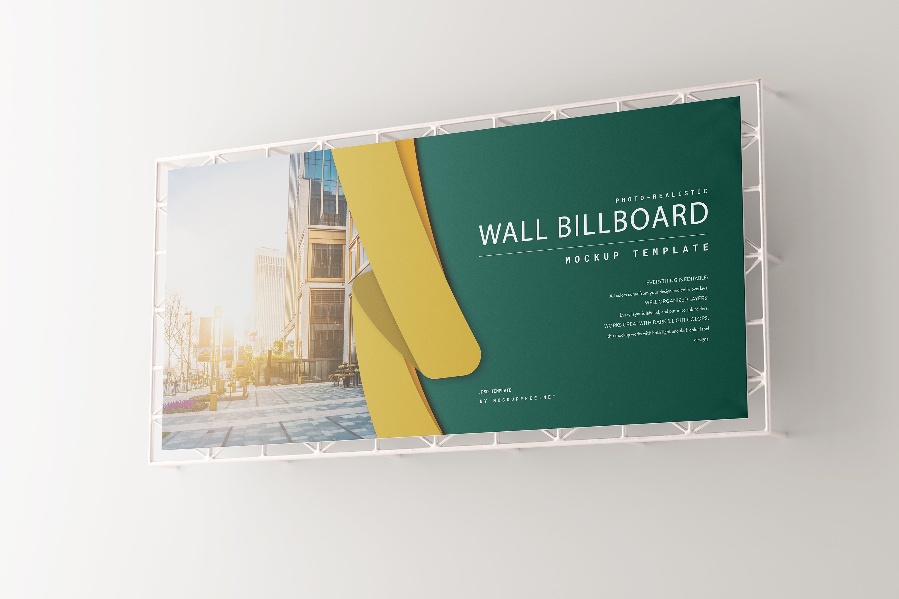 Wall Billboard Mockup preview image.