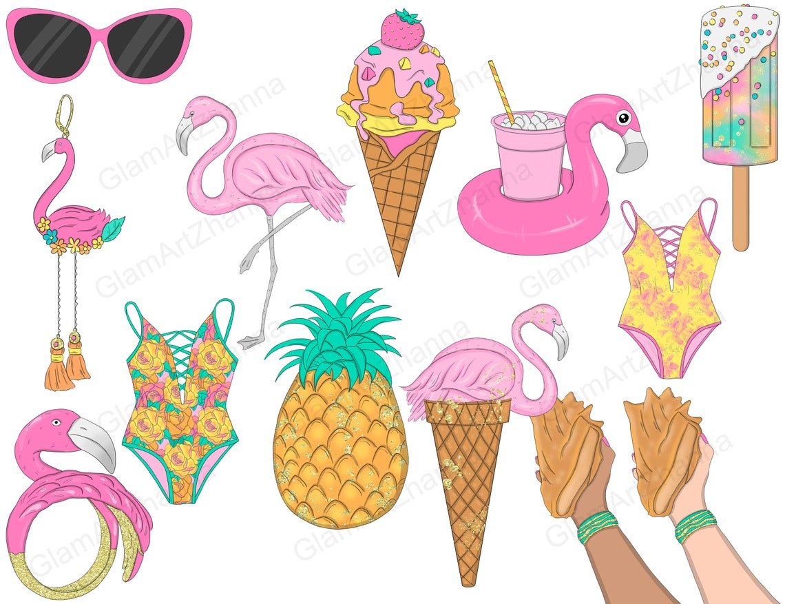 Summer Clipart preview image.