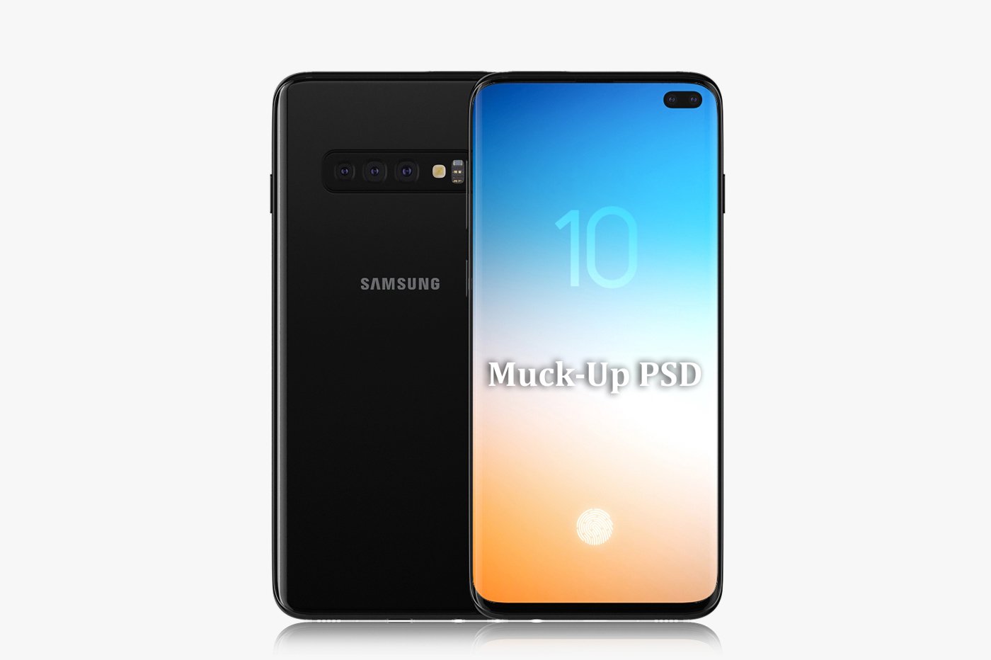 Samsung galaxy S10 Plus mock-up preview image.