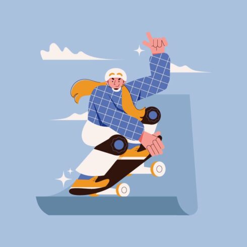Skateboarding Illustration cover image.