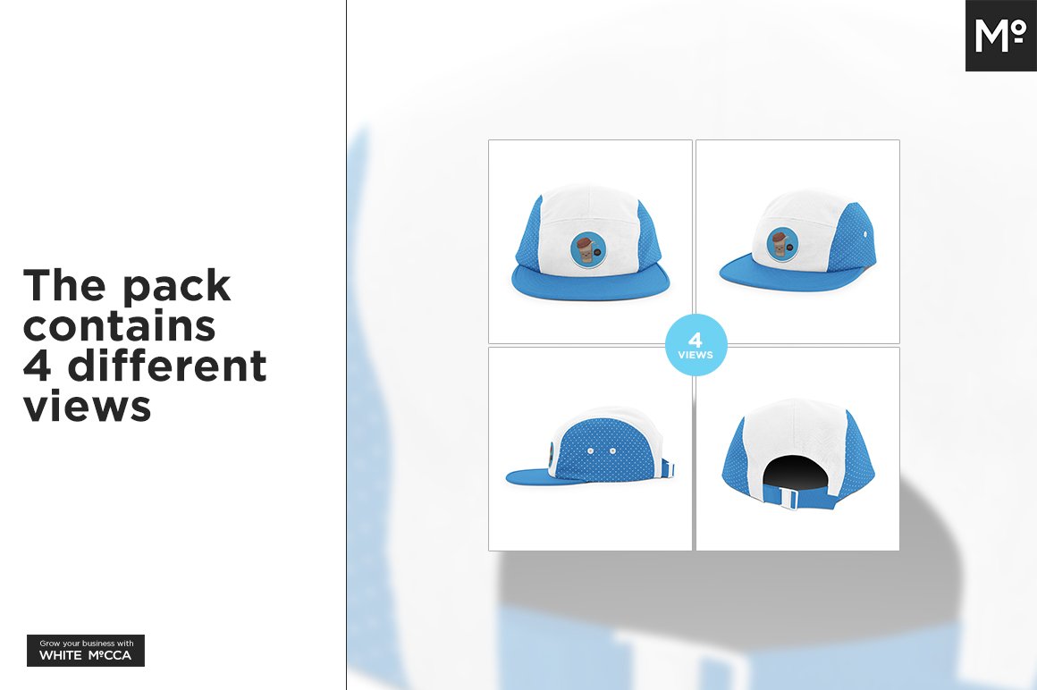 Strapback Cap / Camp Hat Mock-up preview image.