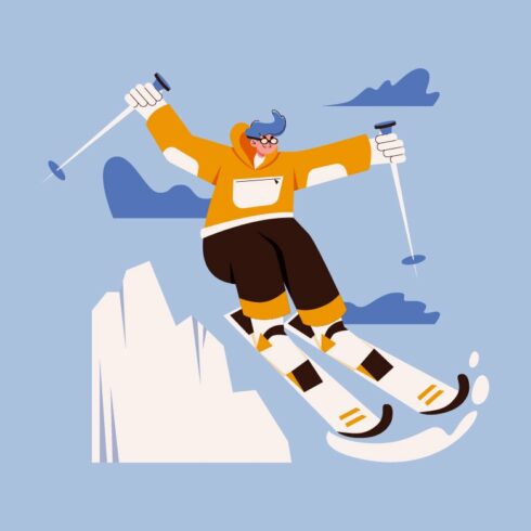 Skiing Illustration cover image.