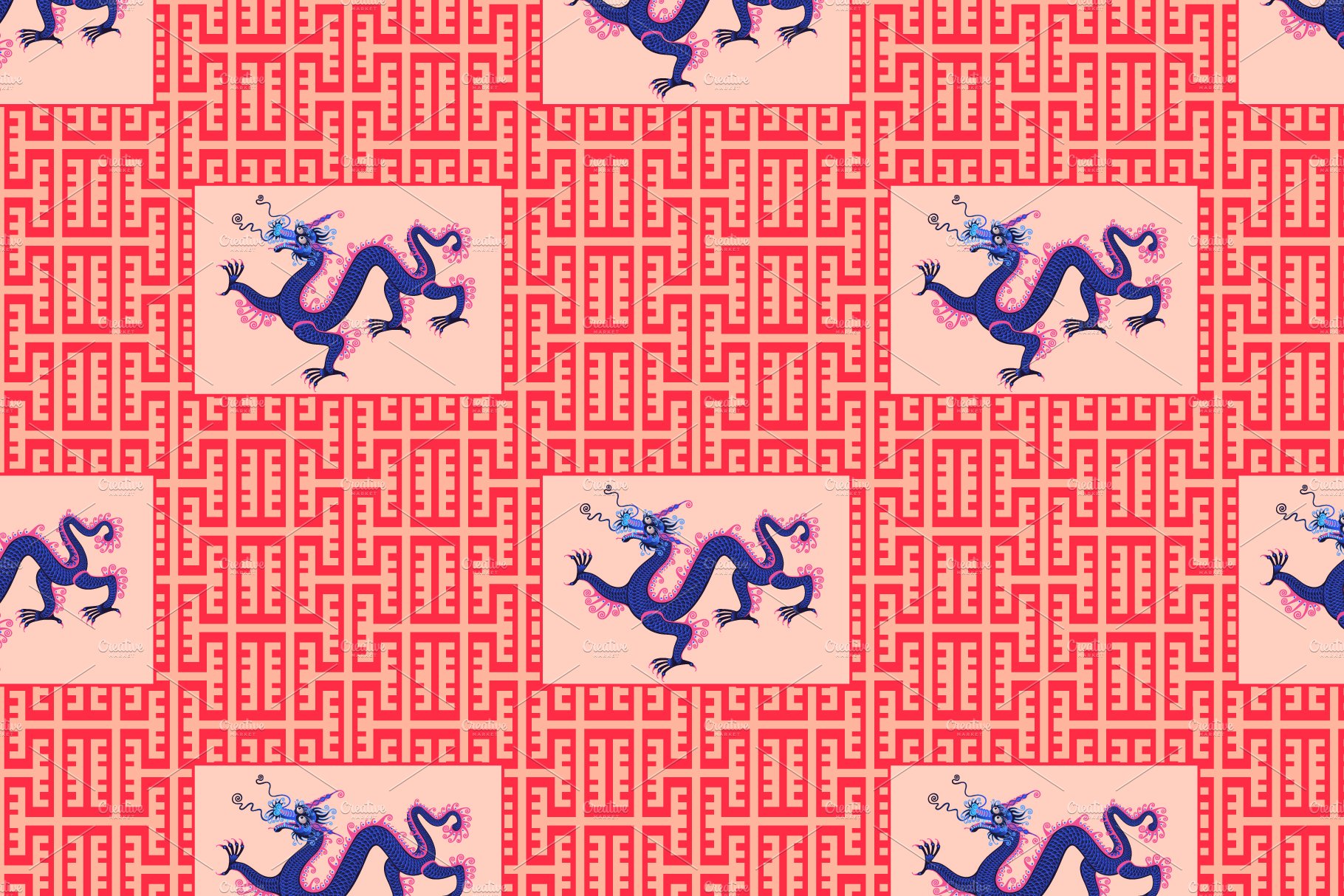 Chinese dragon. Art and pattern preview image.