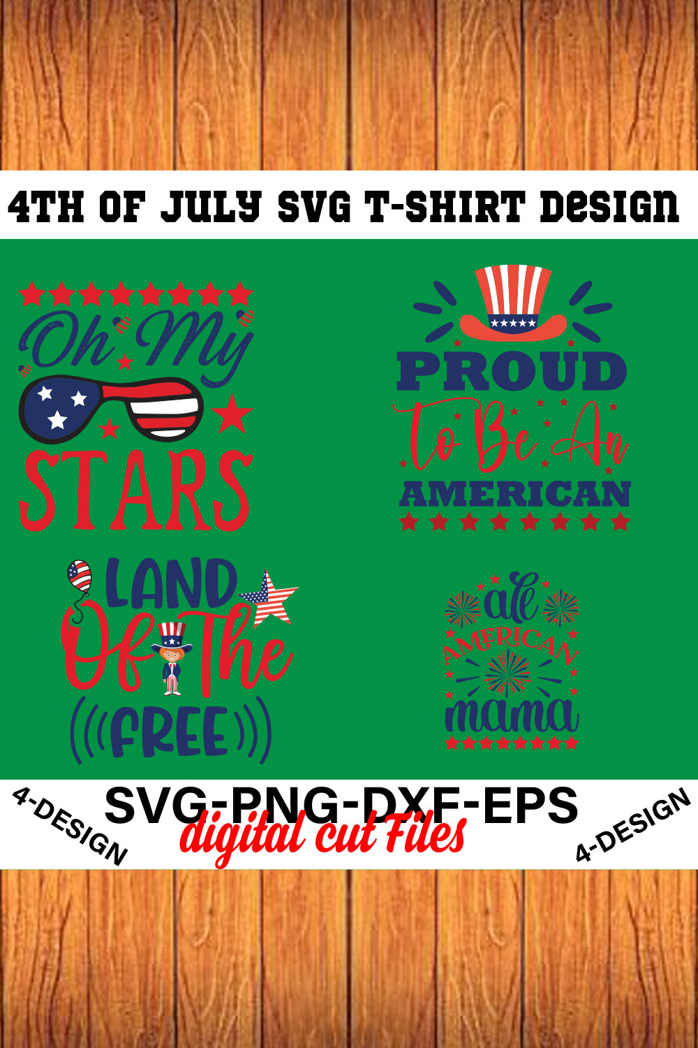 4th of July SVG Bundle, July 4th SVG, Fourth of July svg, America svg Volume-02 pinterest preview image.