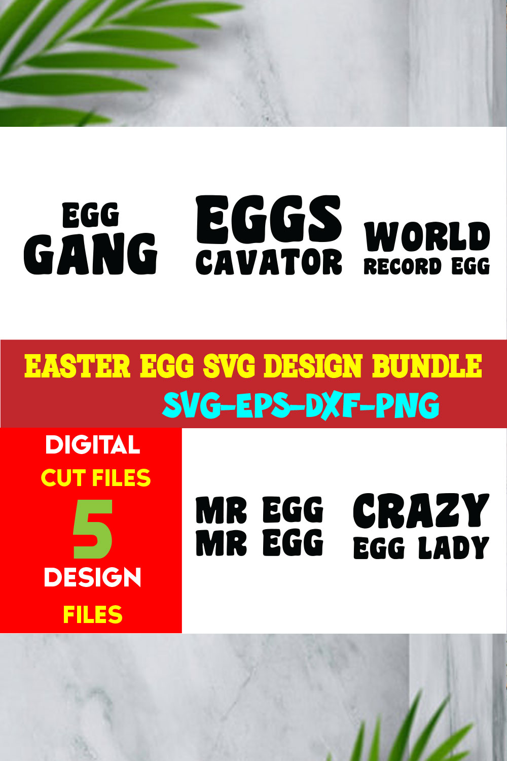 Easter Egg T-shirt Design Bundle Volume-04 pinterest preview image.