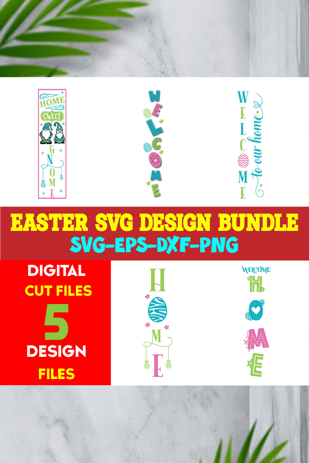 Easter T-shirt Design Bundle Volume-04 pinterest preview image.