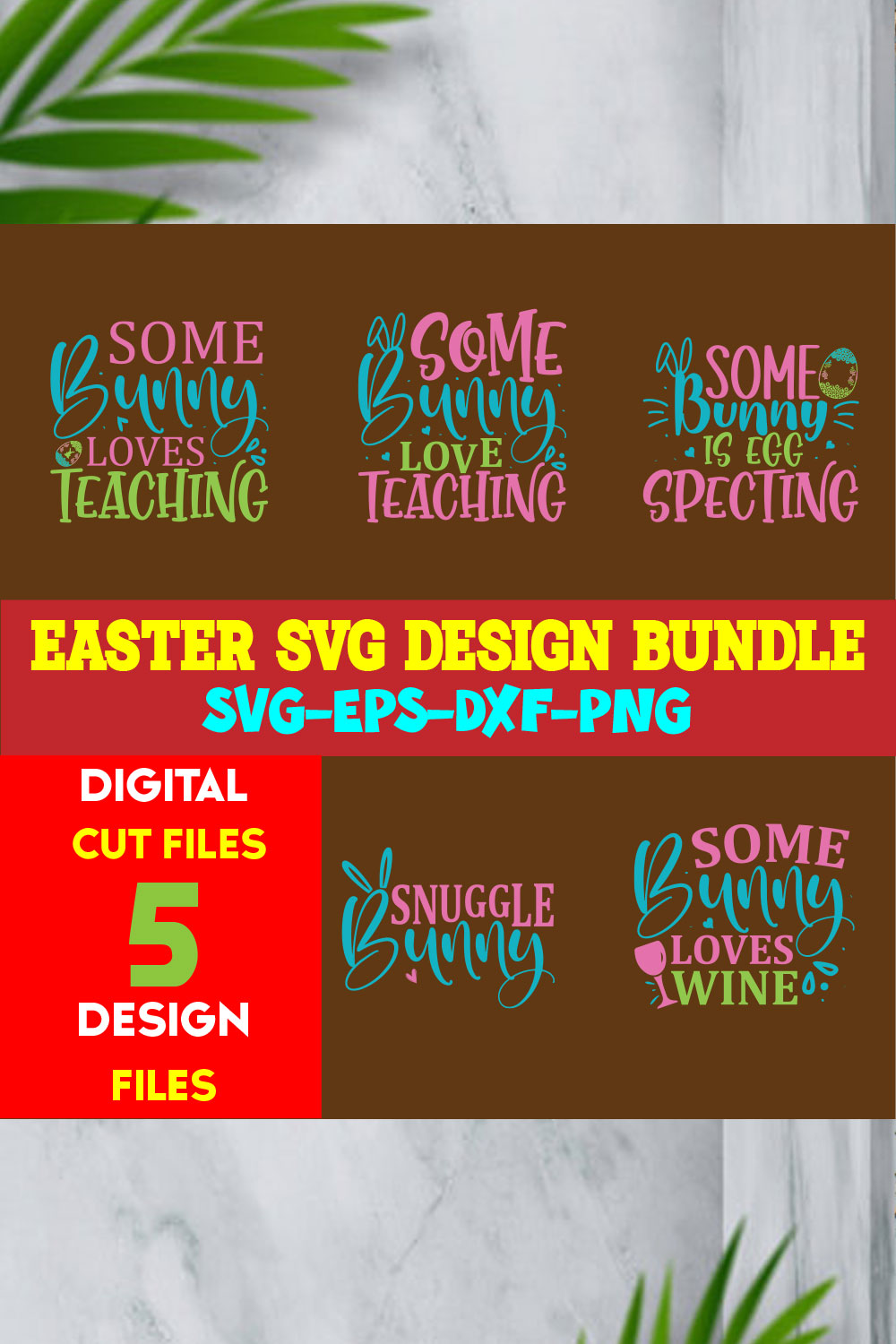 Easter T-shirt Design Bundle Volume-11 pinterest preview image.