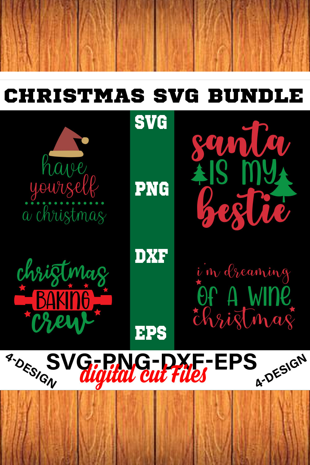 Christmas SVG Bundle Funny Christmas SVG Cut File Cricut Clip art Commercial Use Holiday SVG Christmas Sayings Quotes Winter Volume-05 pinterest preview image.