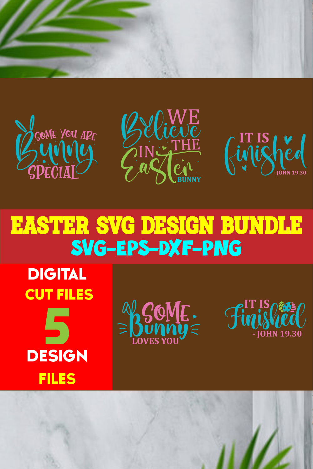 Easter T-shirt Design Bundle Volume-06 pinterest preview image.