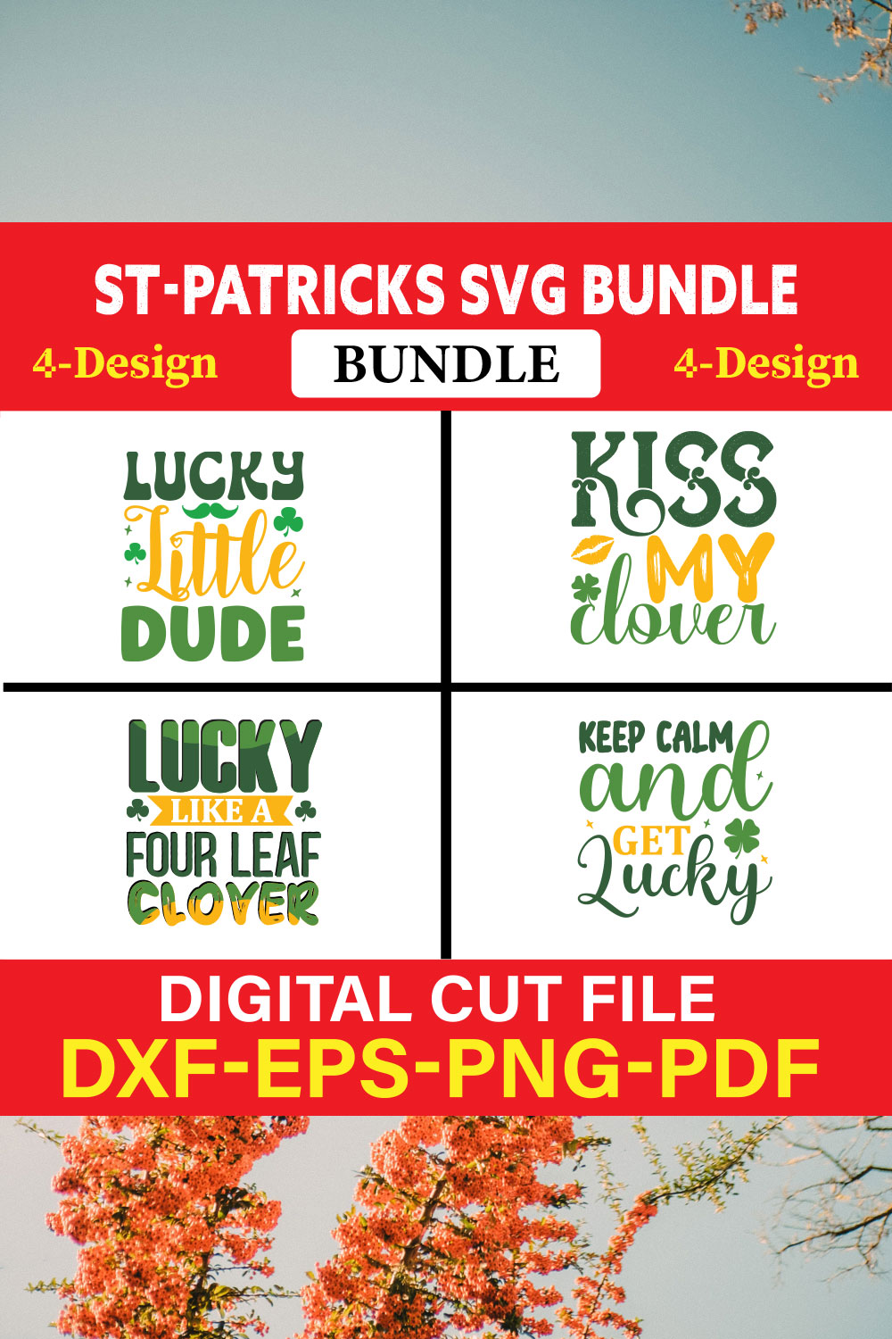 St Patrick's T-shirt Design Bundle Vol-13 pinterest preview image.