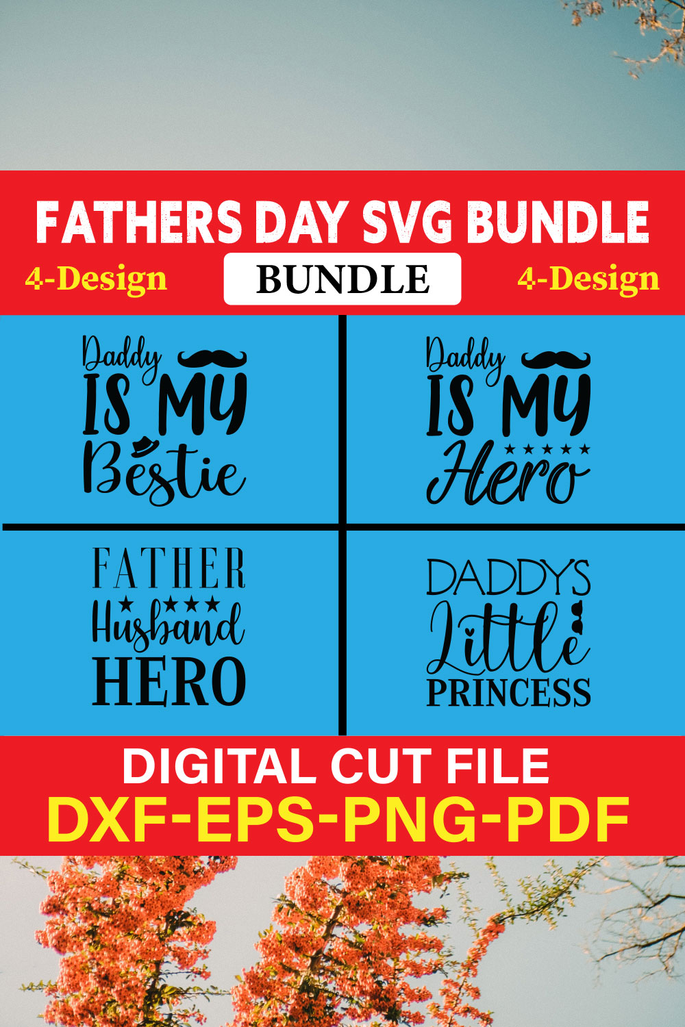 Fathers Day T-shirt Design Bundle Vol-13 pinterest preview image.