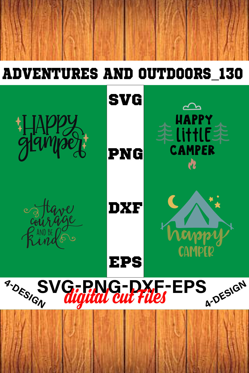 Adventures And Outdoors T-shirt Design Bundle Volume-14 pinterest preview image.