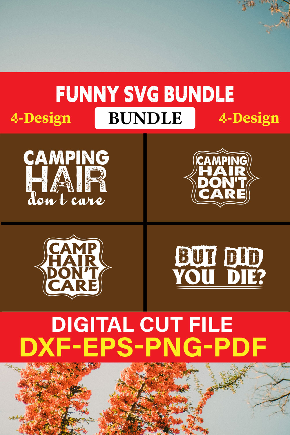 Funny SVG T-shirt Design Bundle Vol-34 pinterest preview image.