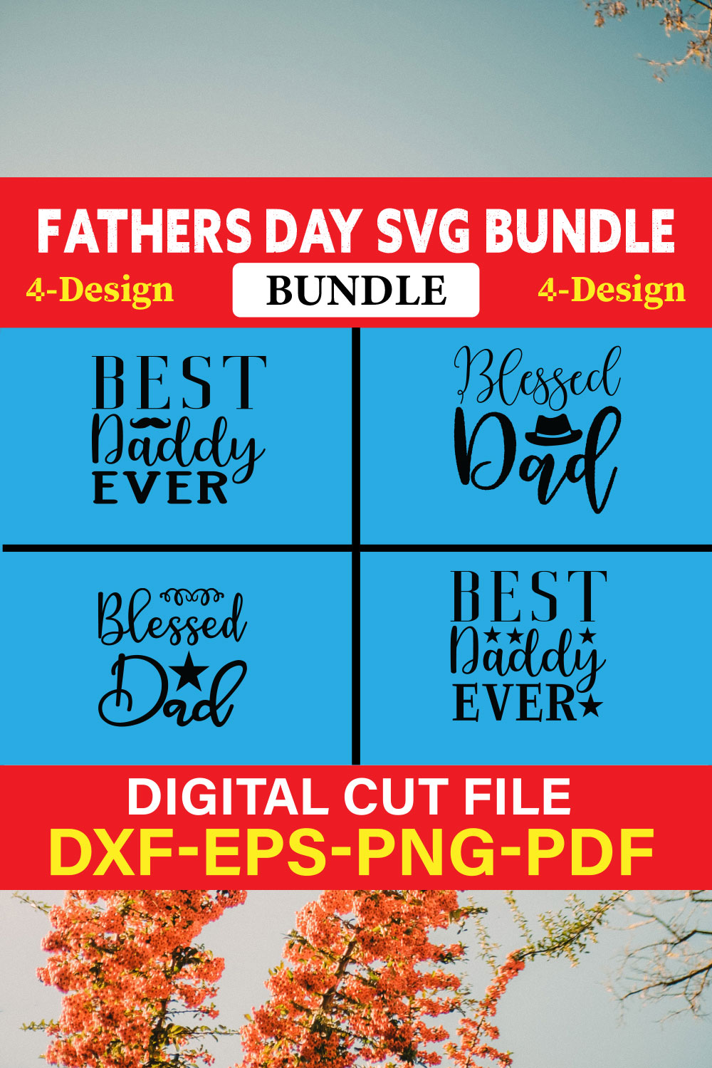 Fathers Day T-shirt Design Bundle Vol-11 pinterest preview image.