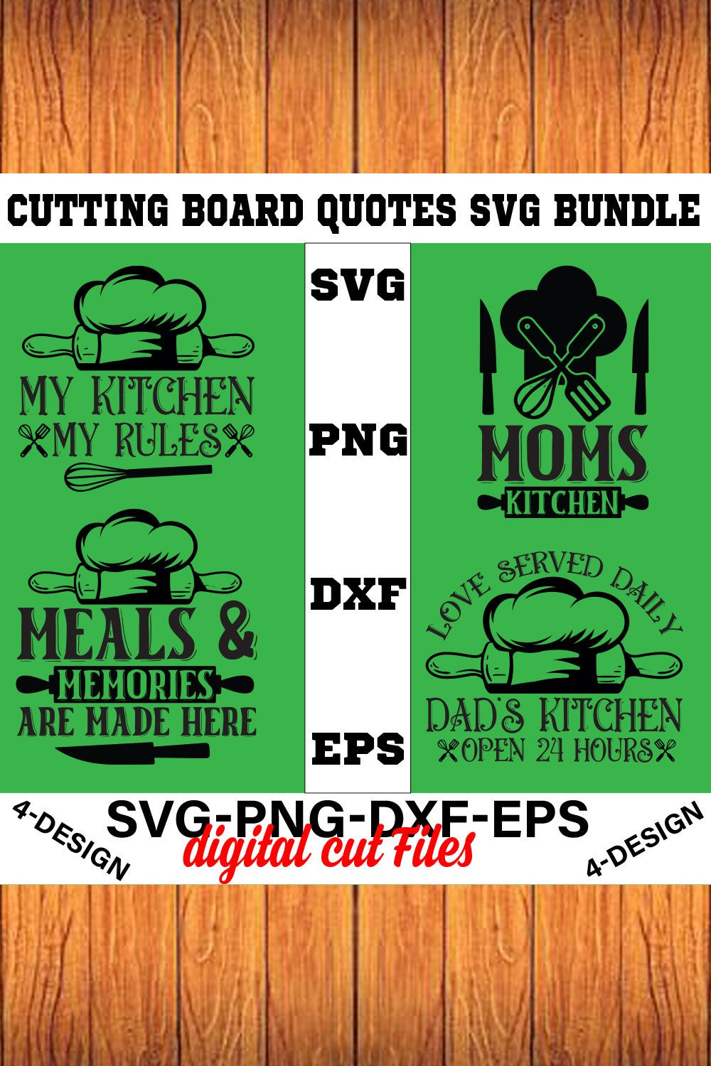 Cutting Board Quotes SVG Vol-03 pinterest preview image.