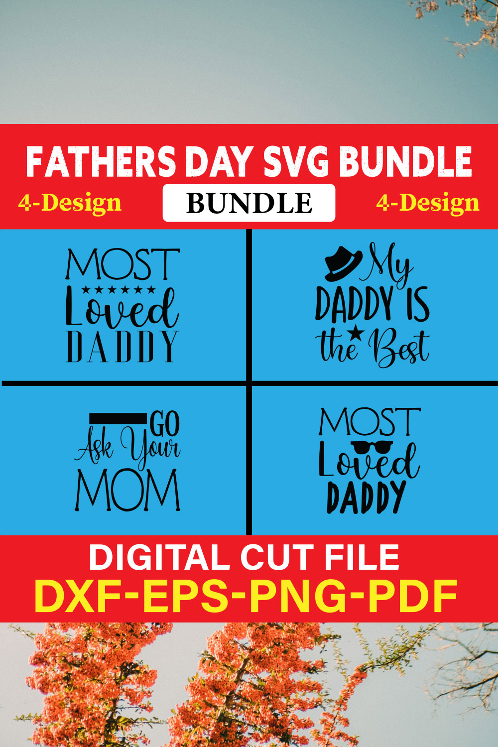 Fathers Day T-shirt Design Bundle Vol-14 pinterest preview image.