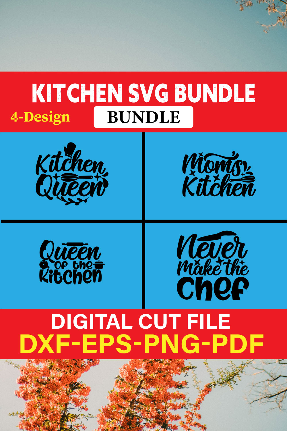 Kitchen T-shirt Design Bundle Vol-20 pinterest preview image.