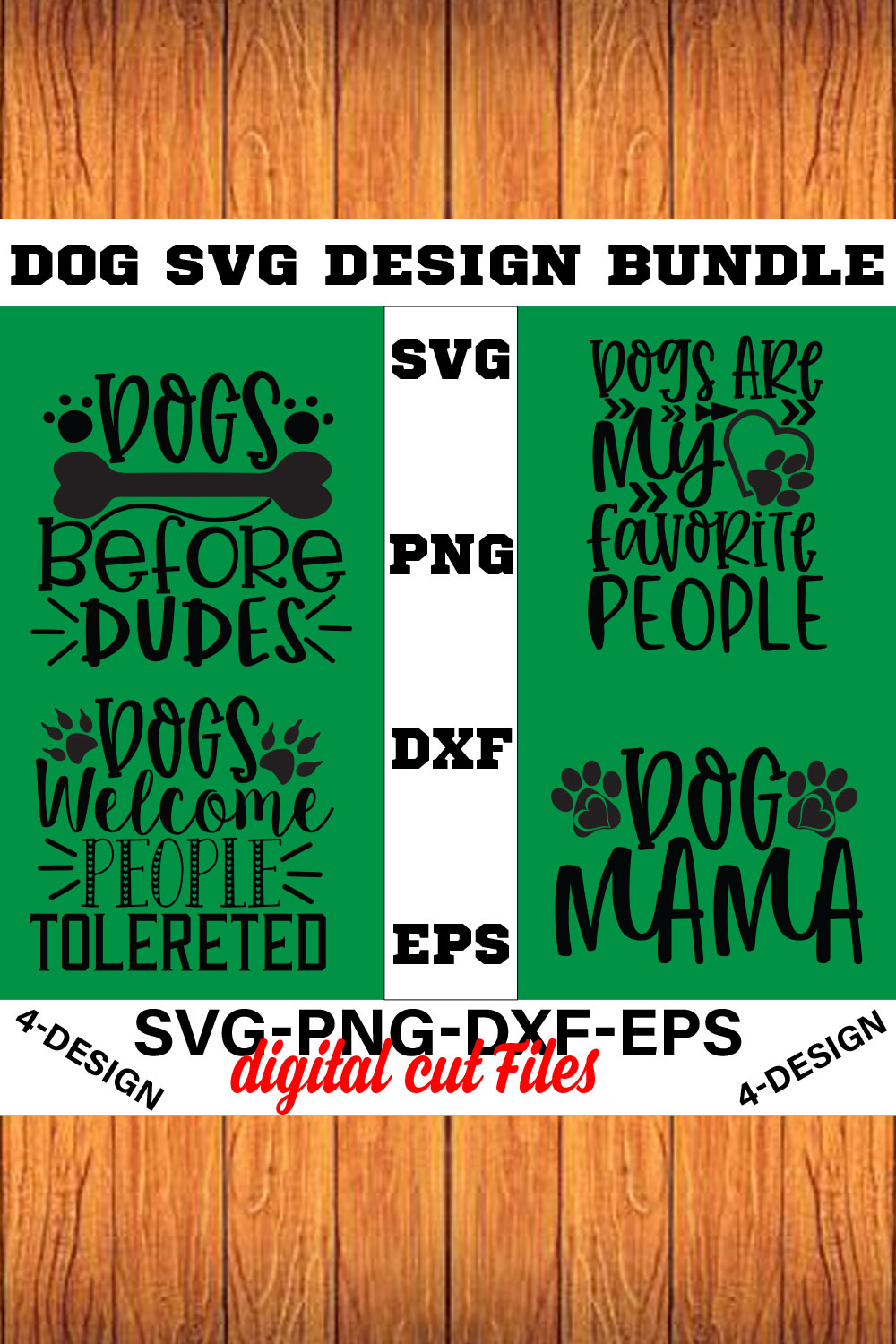 Dog Bundle SVG, Dog Mom Svg, Dog Lover Svg, Cricut Svg, Dog Quote, Funny Svg, Pet Mom Svg, Cut Files Volume-22 pinterest preview image.