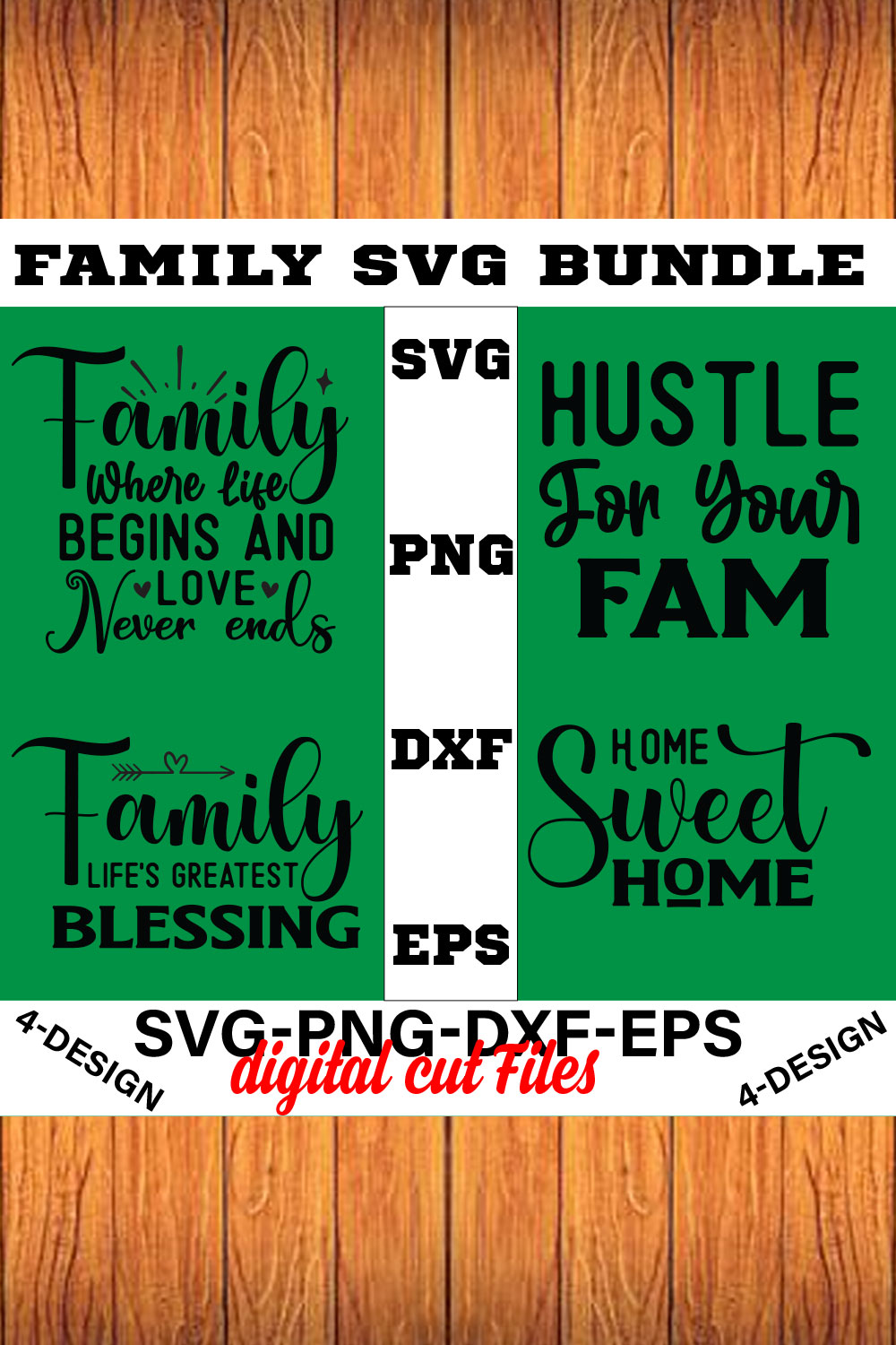 Family Quotes svg, Family svg Bundle, Family Sayings svg, Family Bundle svg Volume-09 pinterest preview image.