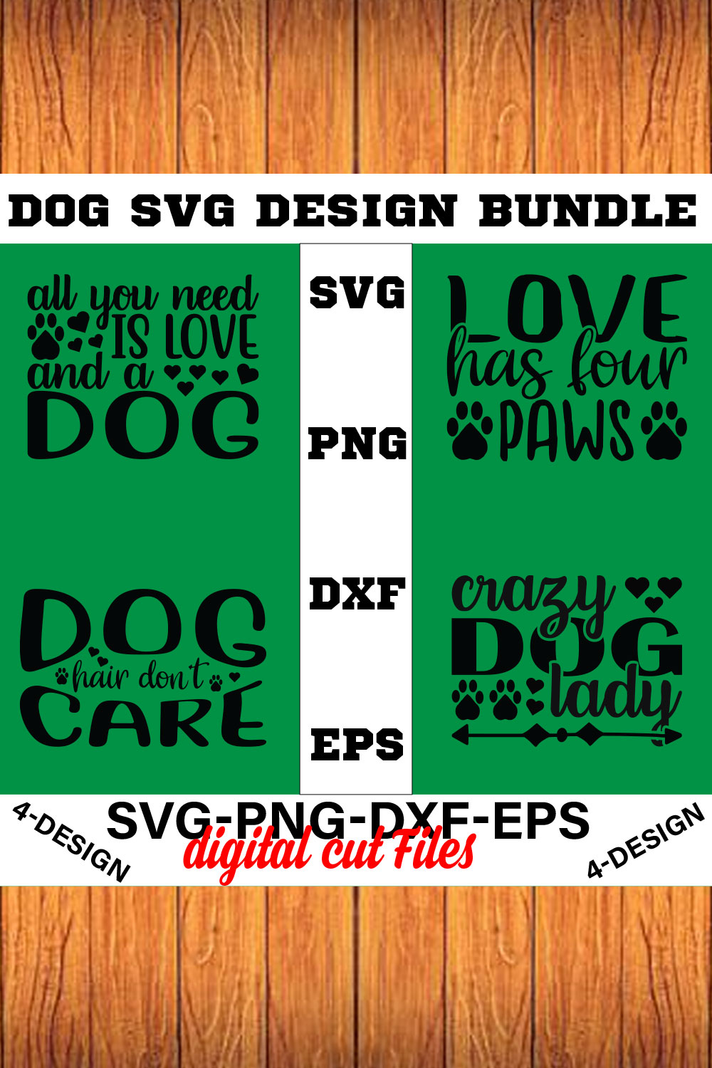 Dog Bundle SVG, Dog Mom Svg, Dog Lover Svg, Cricut Svg, Dog Quote, Funny Svg, Pet Mom Svg, Cut Files Volume-03 pinterest preview image.