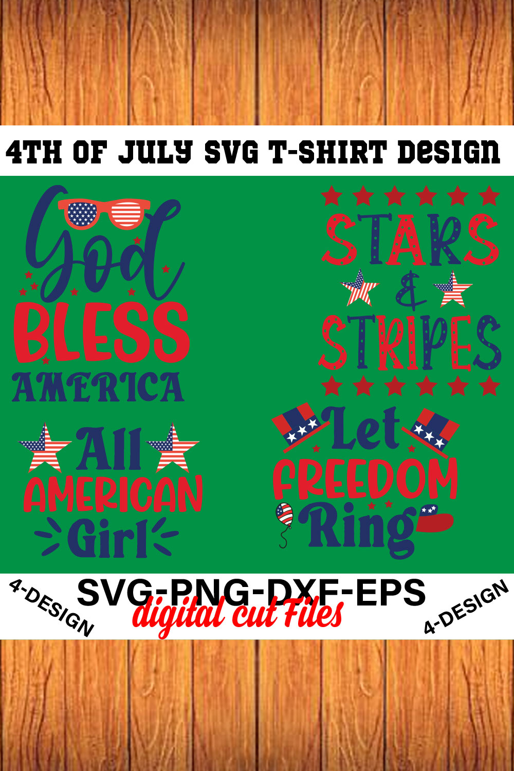 4th of July SVG Bundle, July 4th SVG, Fourth of July svg, America svg Volume-01 pinterest preview image.