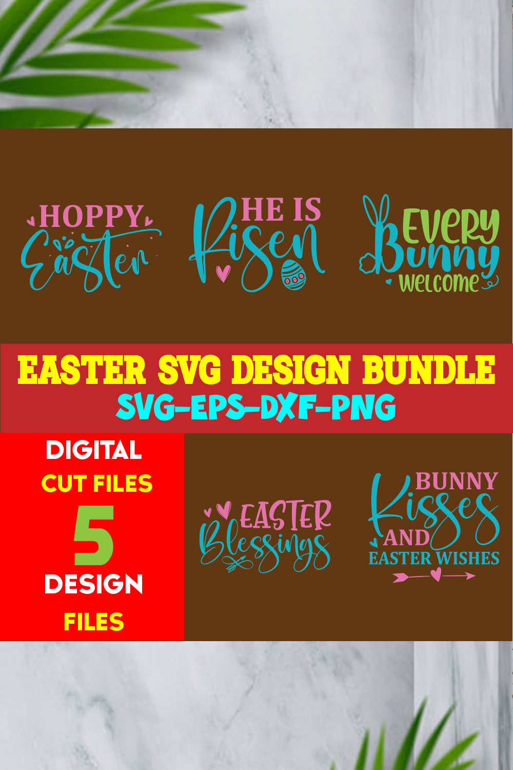 Easter T-shirt Design Bundle Volume-05 pinterest preview image.