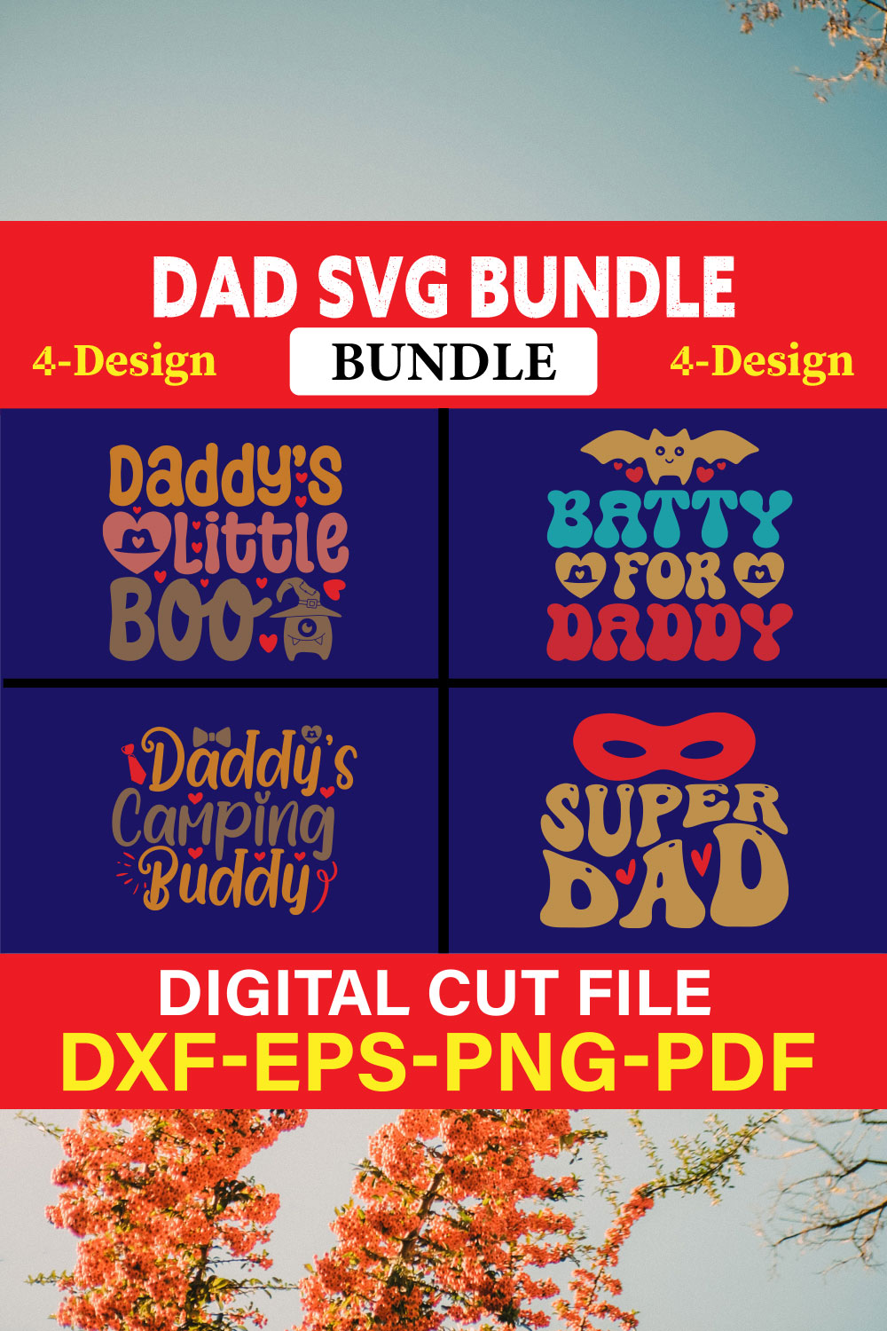 Dad T-shirt Design Bundle Vol-2 pinterest preview image.