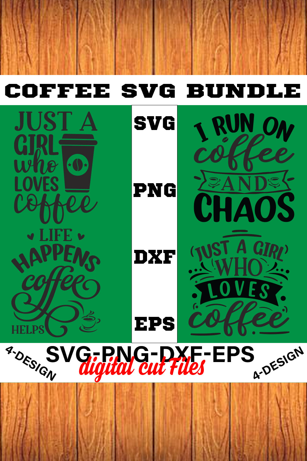 Coffee SVG Bundle, Funny Coffee SVG, Coffee Quote Svg, Caffeine Queen, Coffee Lovers, Coffee Obsessed Volume-03 pinterest preview image.