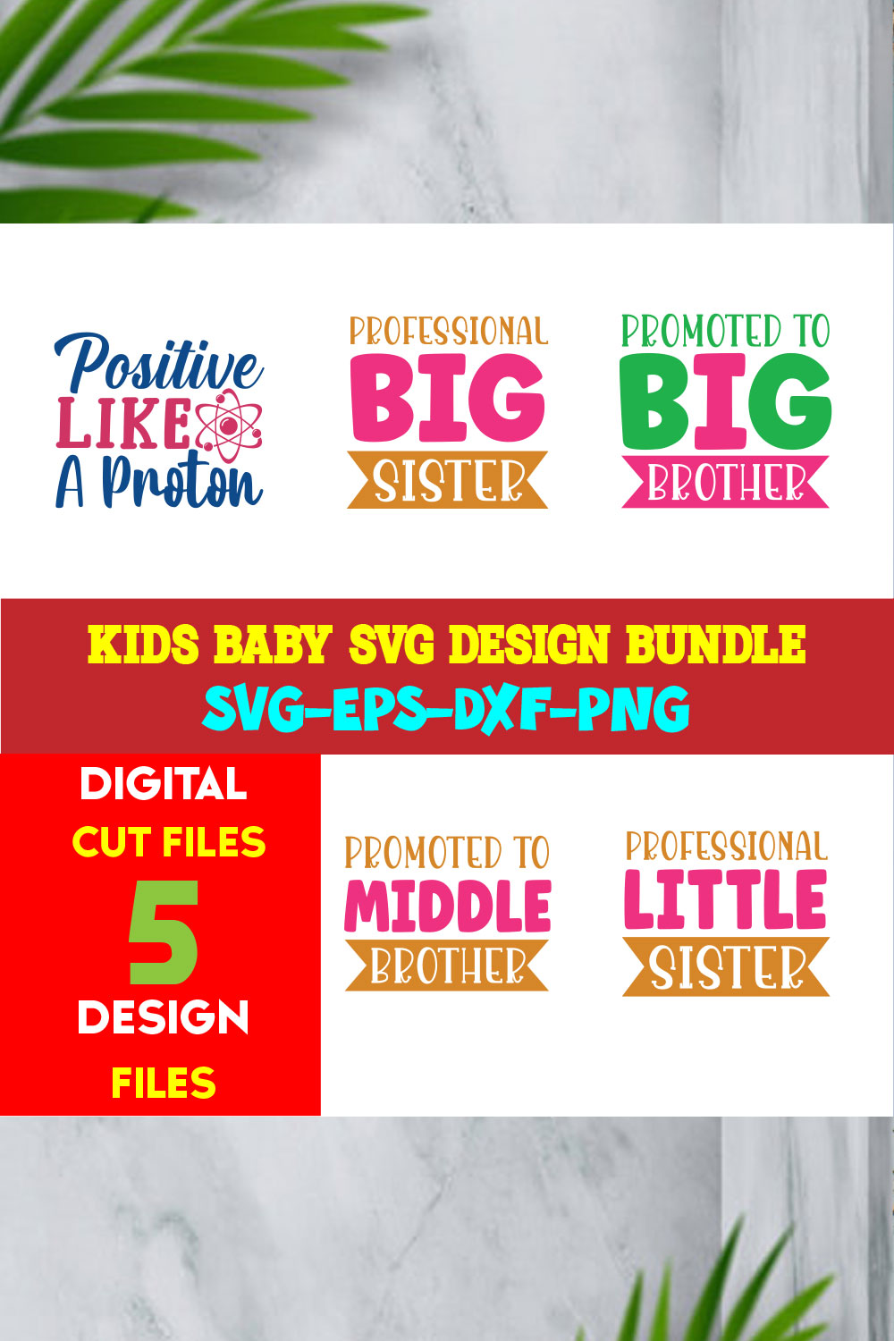 Kids Baby T-shirt Design Bundle Volume-04 pinterest preview image.