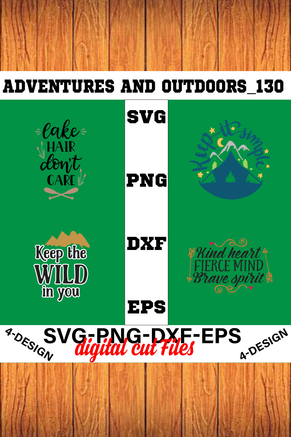 Adventures And Outdoors T-shirt Design Bundle Volume-18 pinterest preview image.