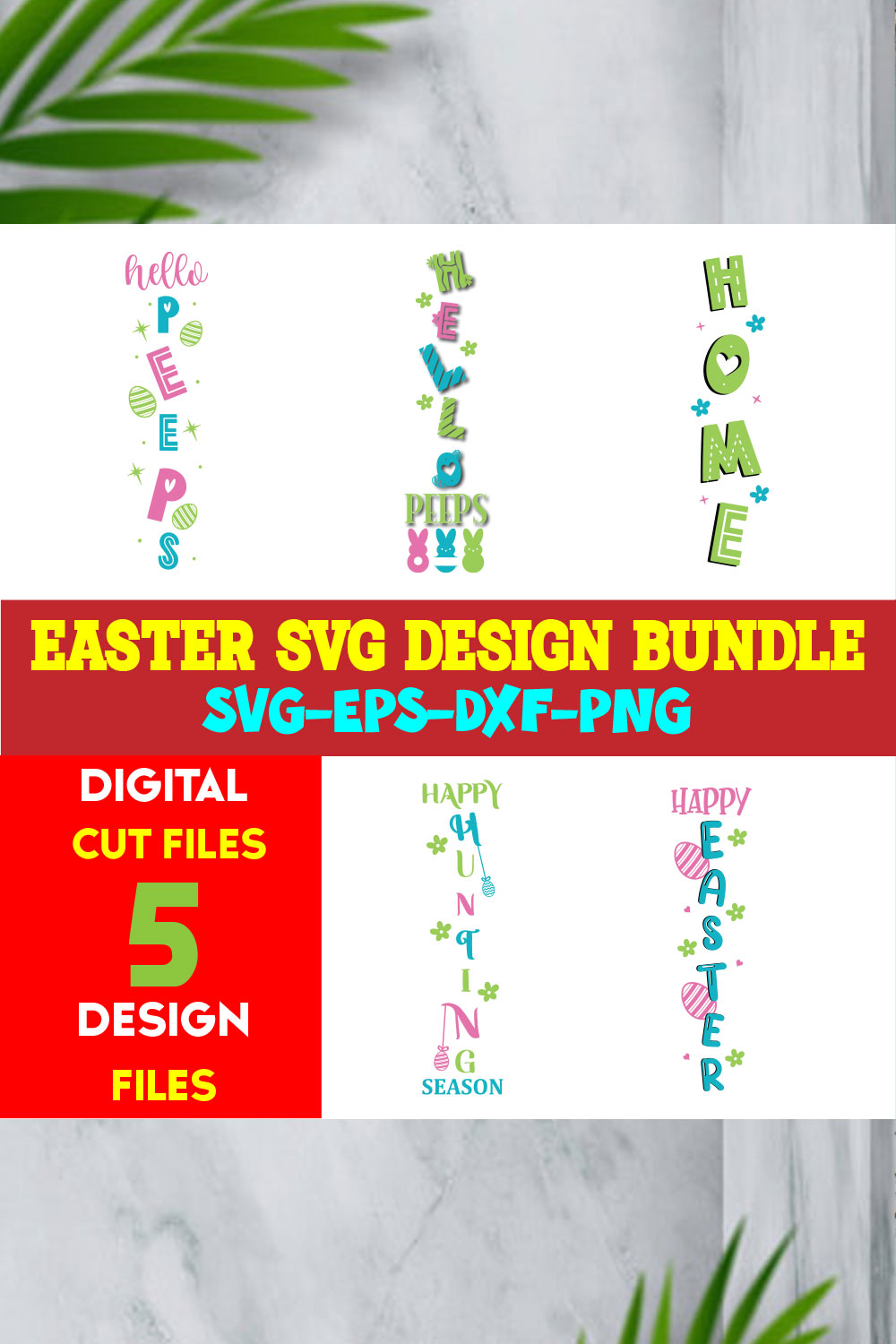 Easter T-shirt Design Bundle Volume-03 pinterest preview image.