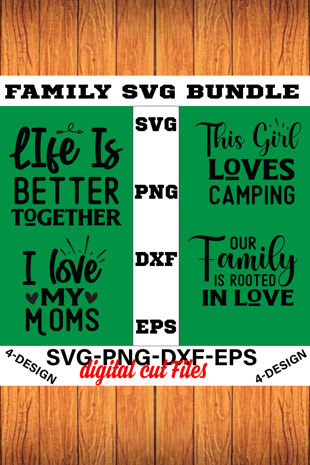 Family Quotes svg, Family svg Bundle, Family Sayings svg, Family Bundle svg Volume-10 pinterest preview image.