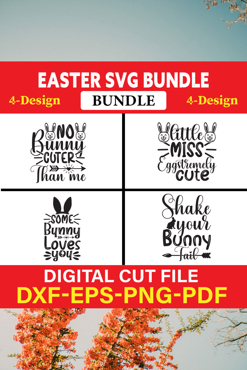 Easter T-shirt Design Bundle Vol-24 pinterest preview image.