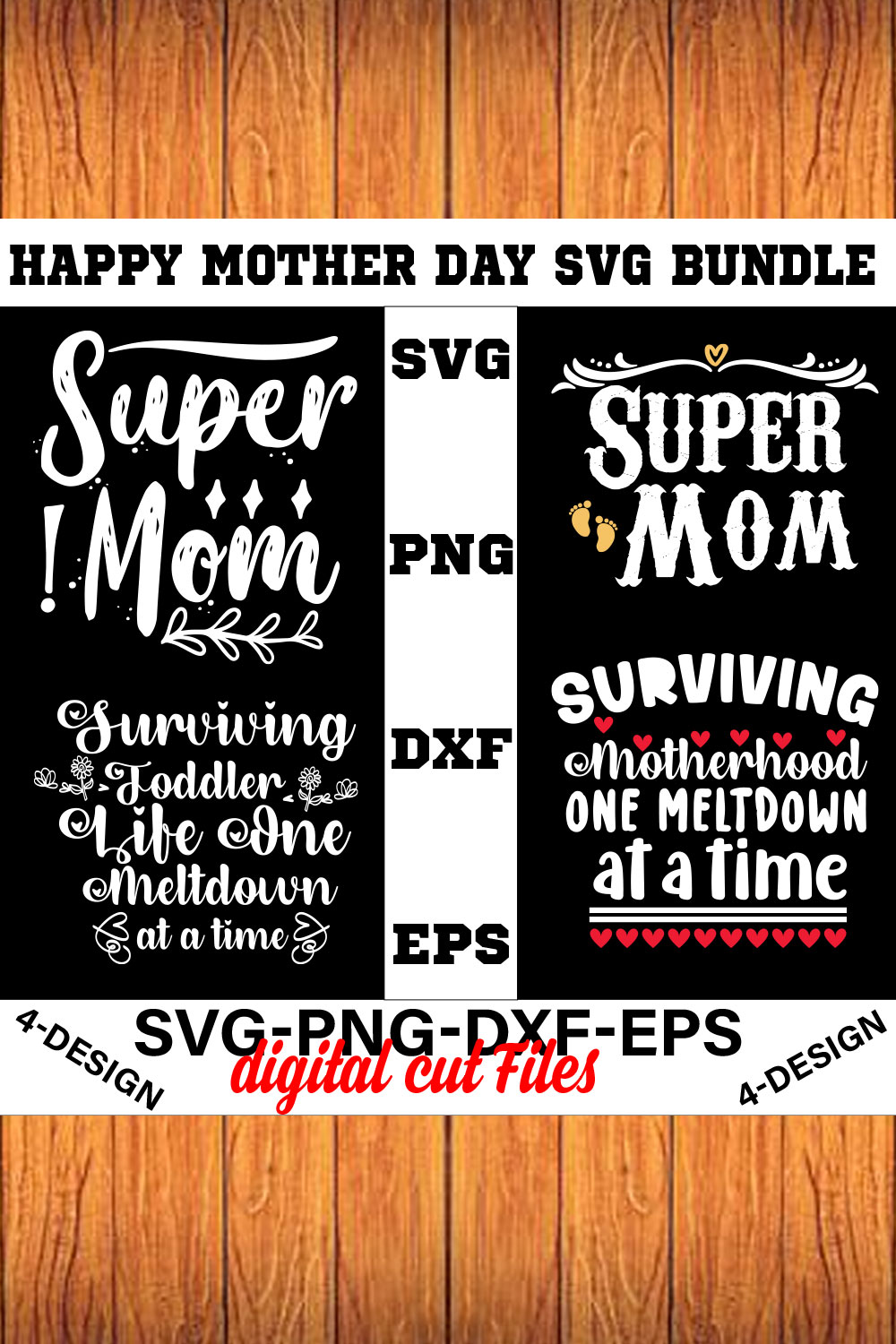Happy mother day svg Bundle Vol-14 pinterest preview image.
