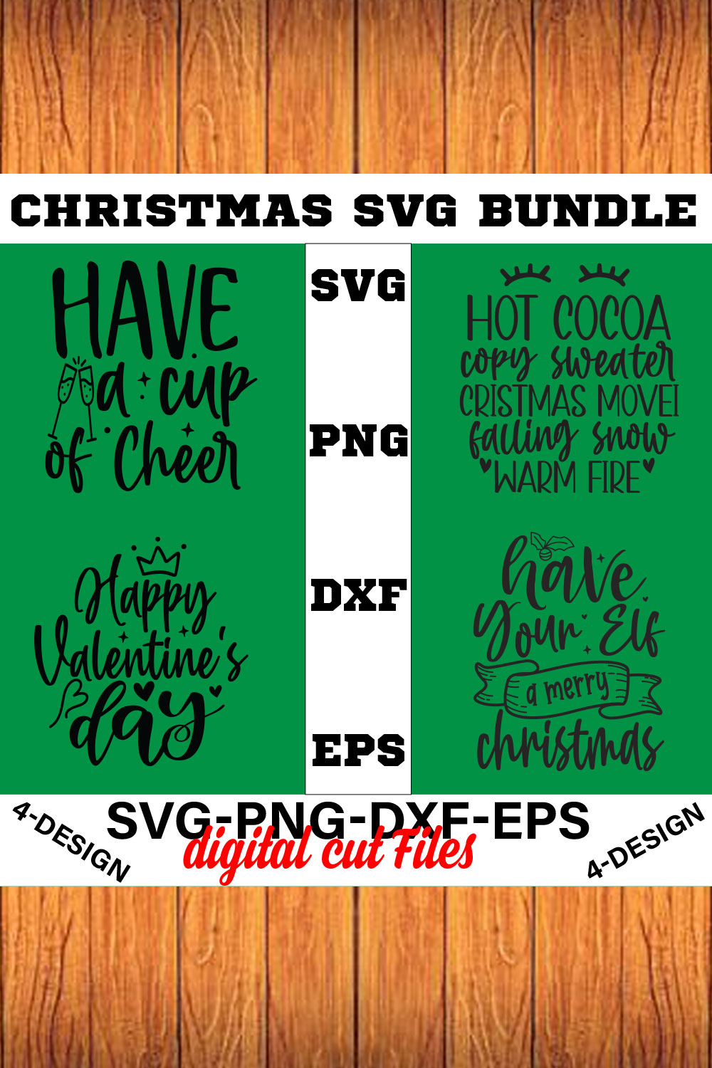 Christmas SVG Bundle Funny Christmas SVG Cut File Cricut Clip art Commercial Use Holiday SVG Christmas Sayings Quotes Winter Volume-21 pinterest preview image.