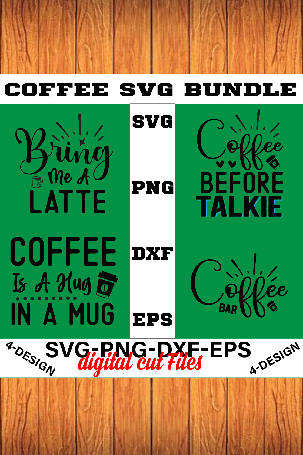 Coffee SVG Bundle, Funny Coffee SVG, Coffee Quote Svg, Caffeine Queen, Coffee Lovers, Coffee Obsessed Volume-05 pinterest preview image.