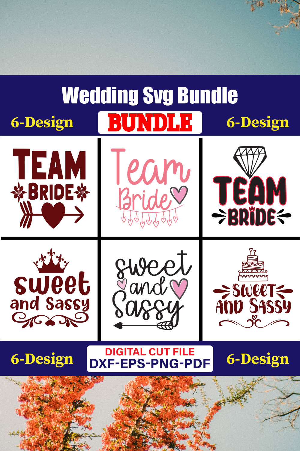 Wedding T-shirt Design Bundle Vol-37 pinterest preview image.