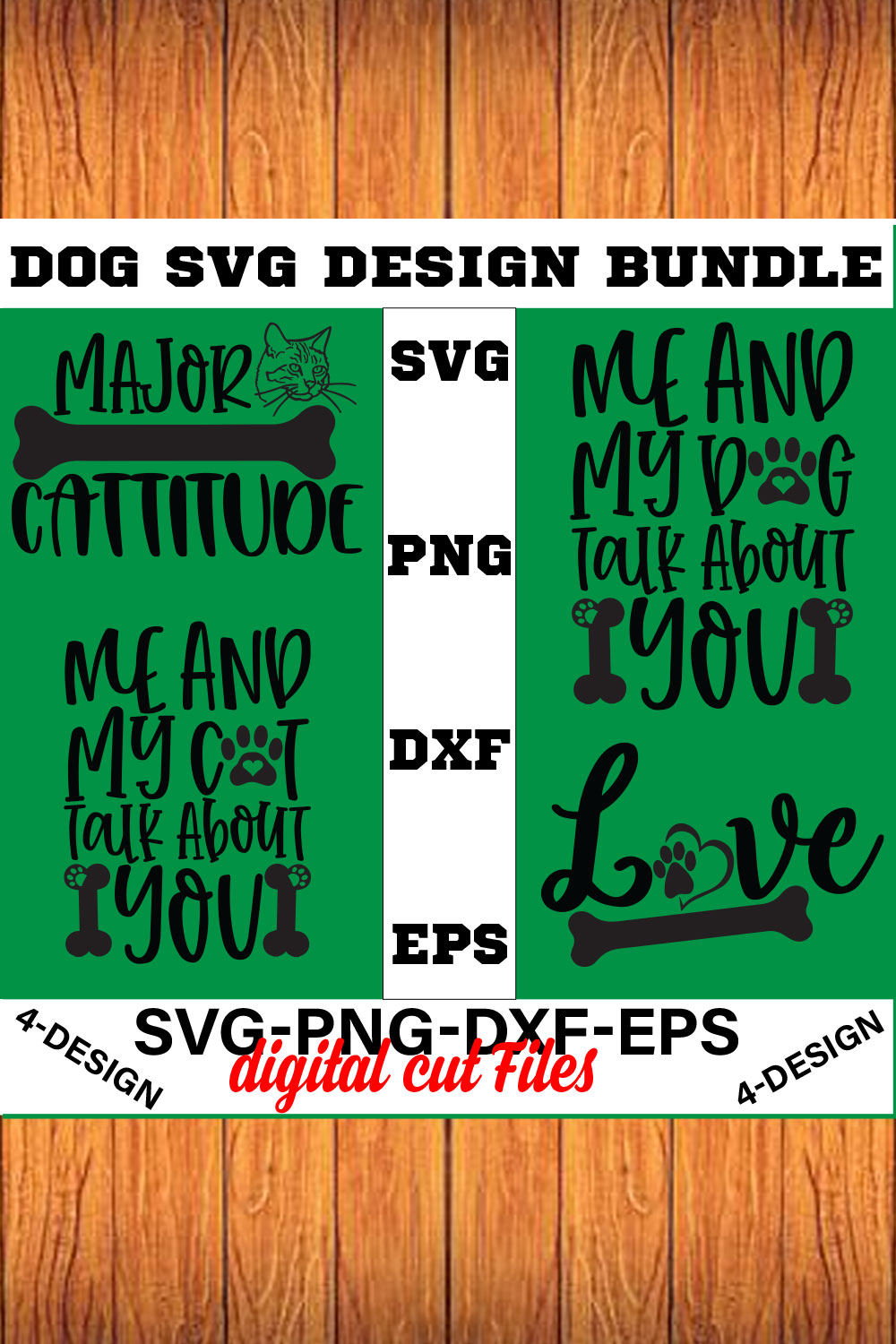 Dog Bundle SVG, Dog Mom Svg, Dog Lover Svg, Cricut Svg, Dog Quote, Funny Svg, Pet Mom Svg, Cut Files Volume-27 pinterest preview image.