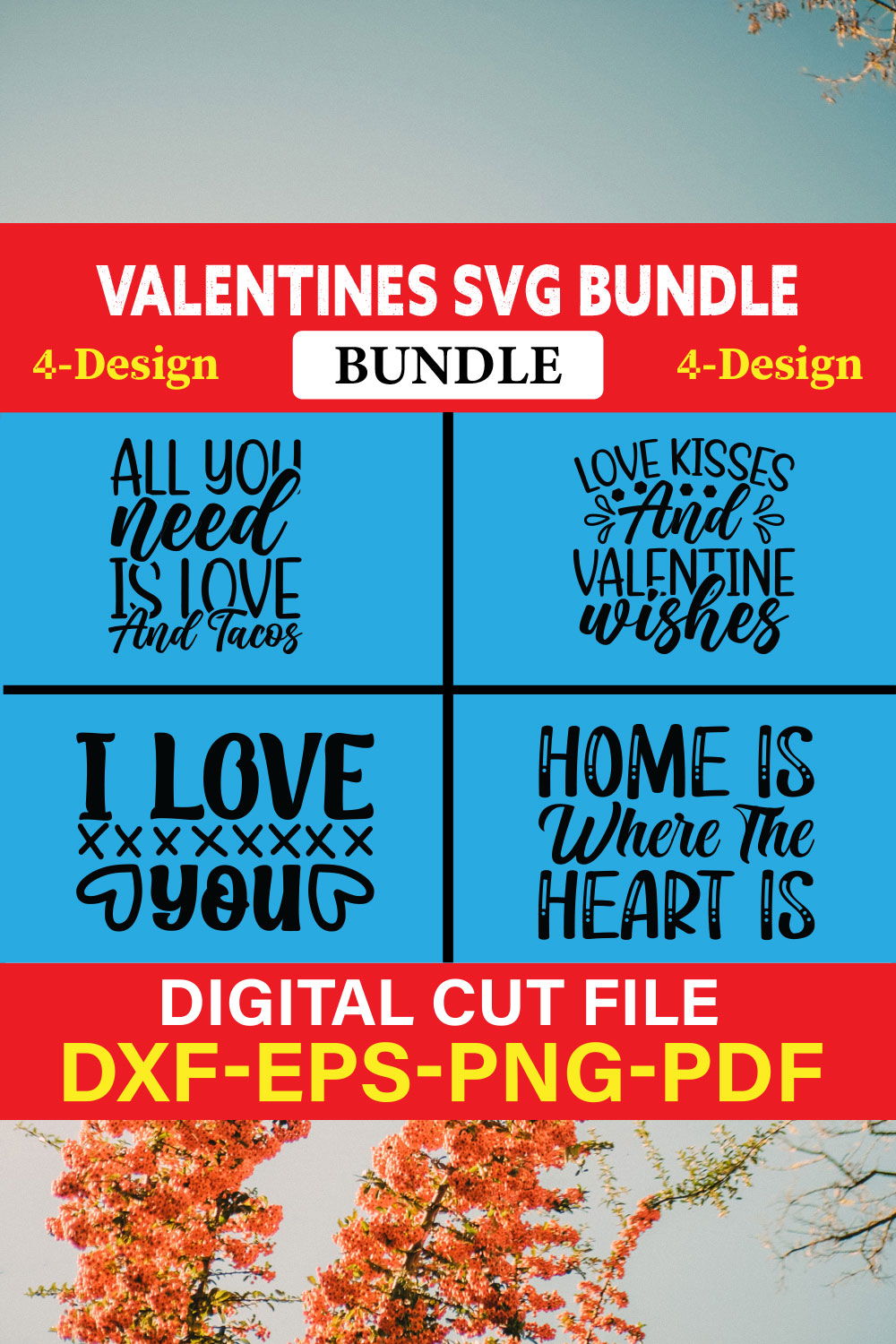 Valentines T-shirt Design Bundle Vol-38 pinterest preview image.