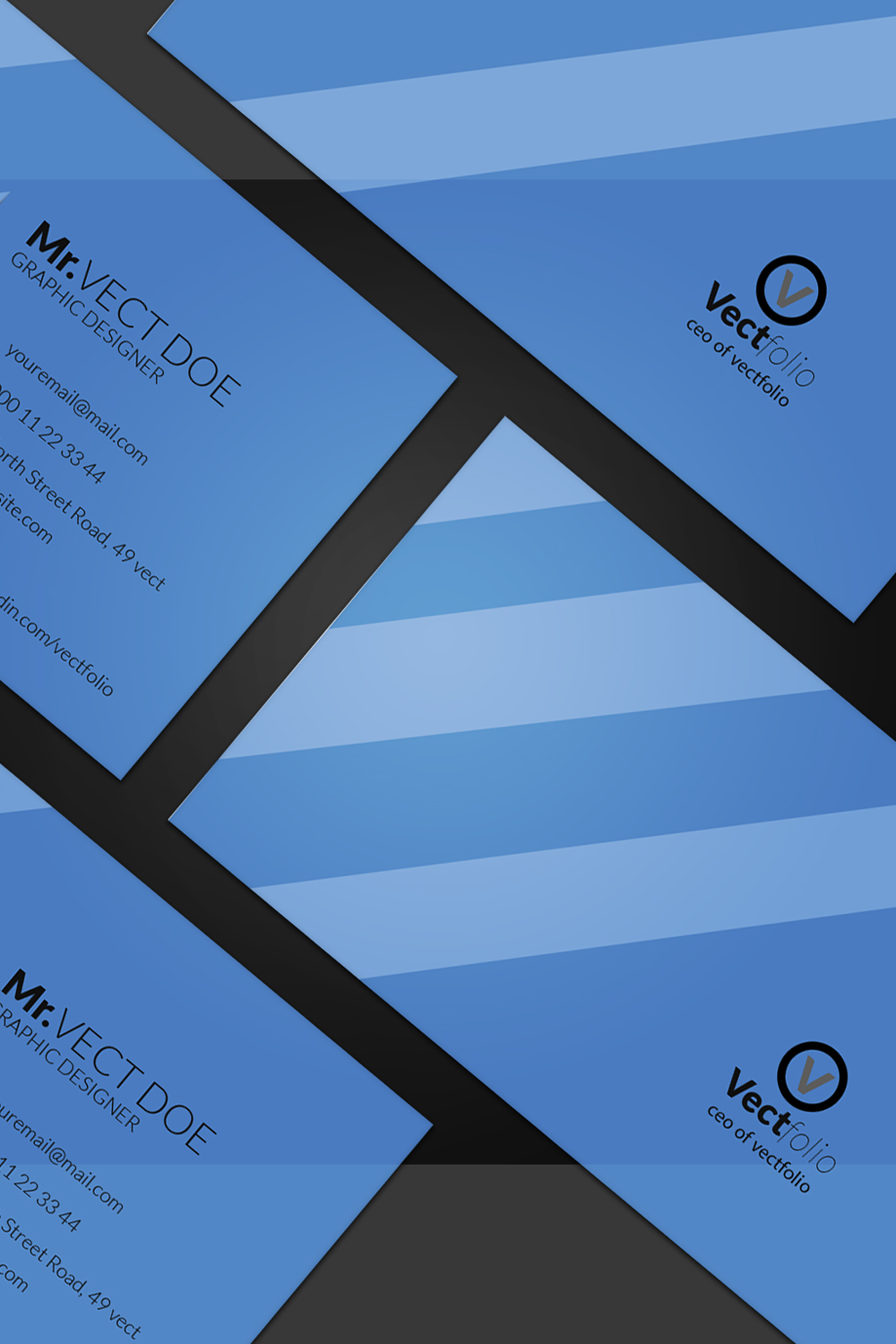 Special Creative Corporate Business Card Template pinterest preview image.