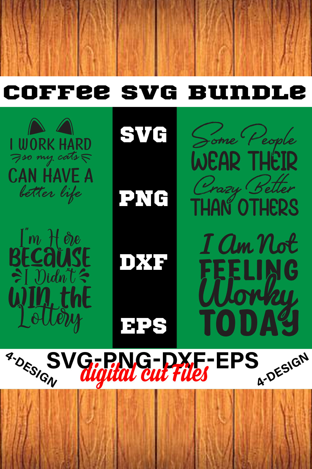 Coffee SVG Bundle, Funny Coffee SVG, Coffee Quote Svg, Caffeine Queen, Coffee Lovers, Coffee Obsessed Volume-9 pinterest preview image.