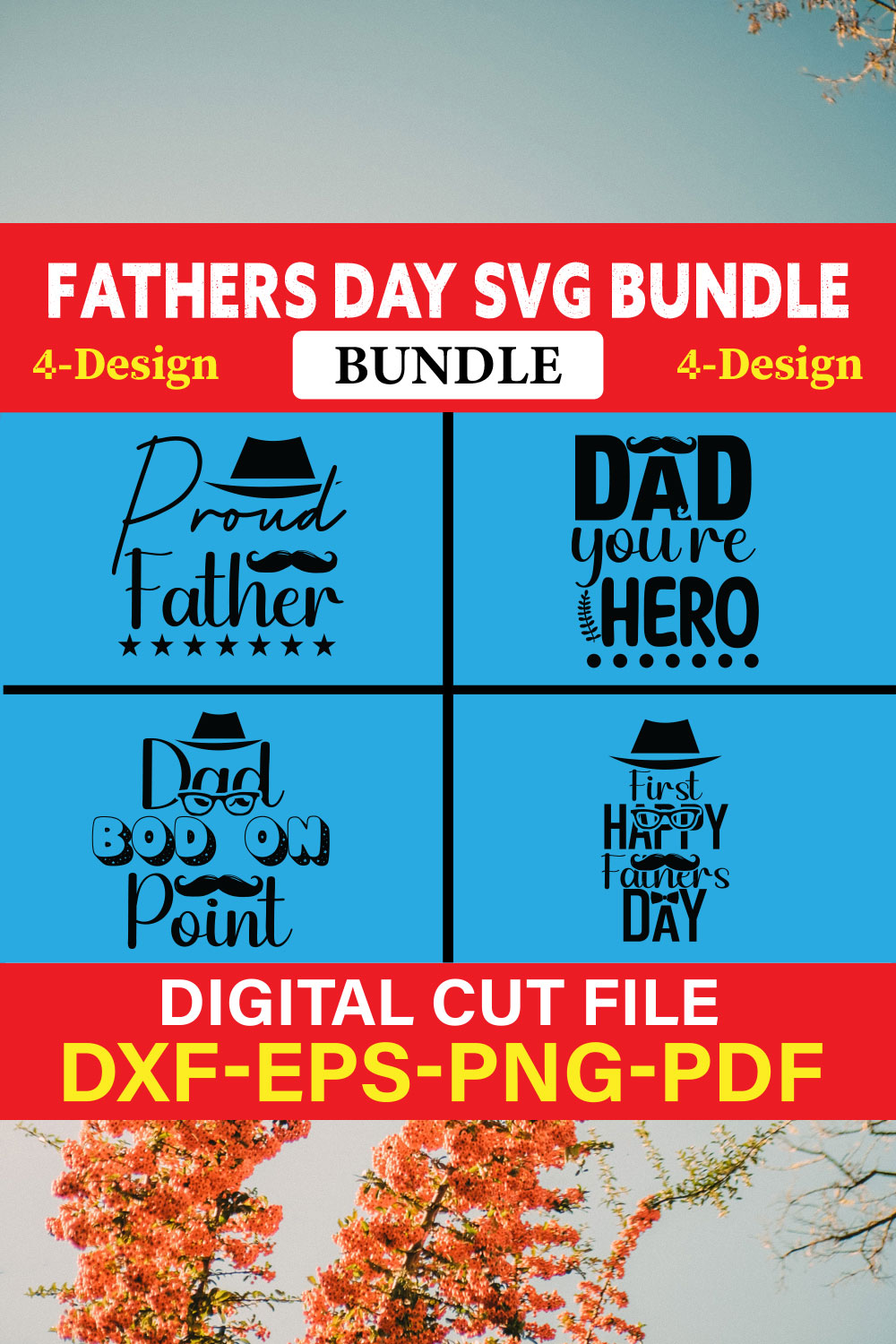 Fathers Day T-shirt Design Bundle Vol-20 pinterest preview image.